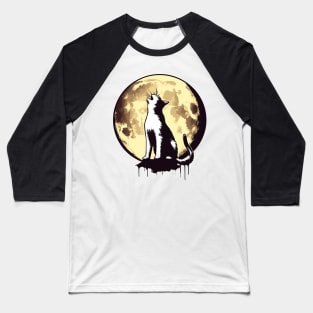 Howling cat Baseball T-Shirt